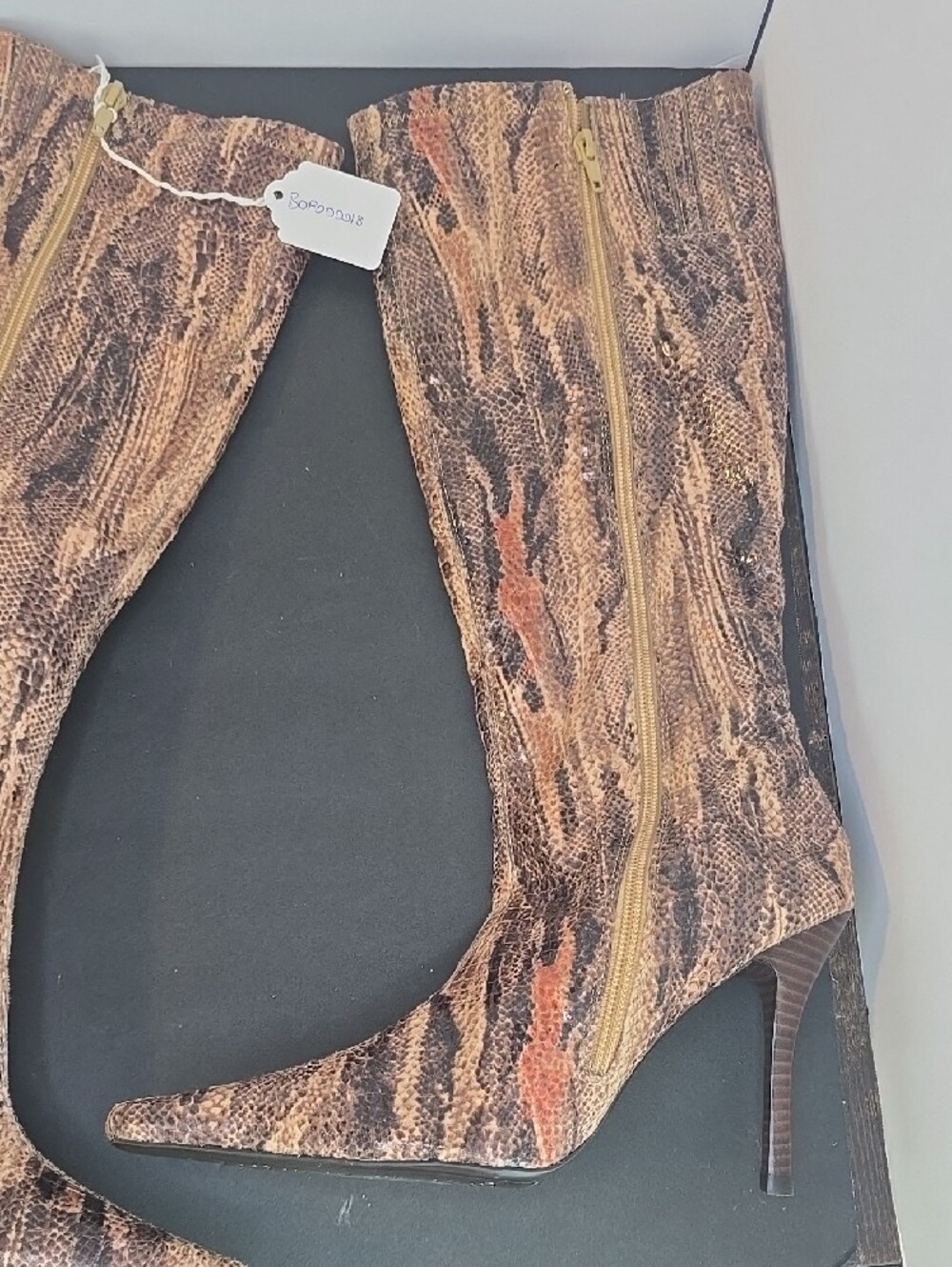 Vintage Luichiny Snakeskin Knee-High Boots - Picture 4 of 16